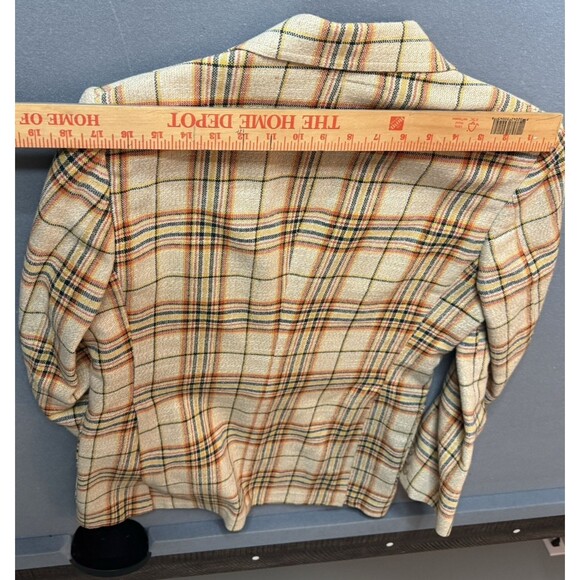 Vintage tailored clothing by H.I.S plaid blazer mens 1970s size 36R - Picture 3 of 11
